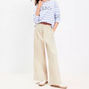 loft khaki poplin pants size 14